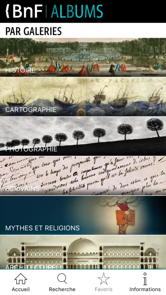 Capturas de pantalla de Albums de la BnF