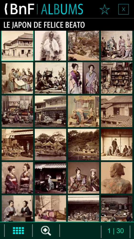 Capturas de pantalla de Albums de la BnF