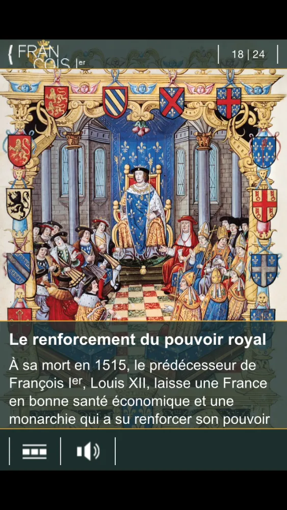 Ảnh chụp màn hình của François Ier pour iPhone