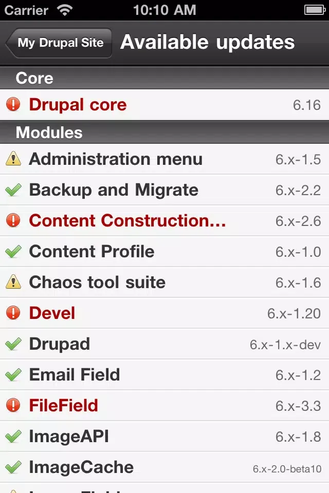 Скриншоты Drupad - Drupal on the go
