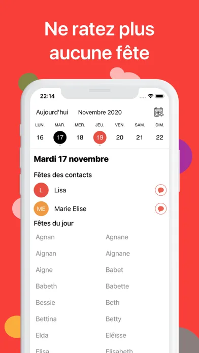 Celebrate Rappel fête prénom应用截图