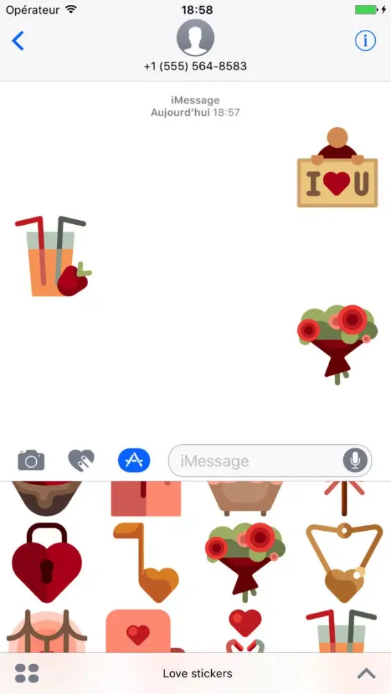 Love stickers pack for valentine's day स्क्रीनशॉट