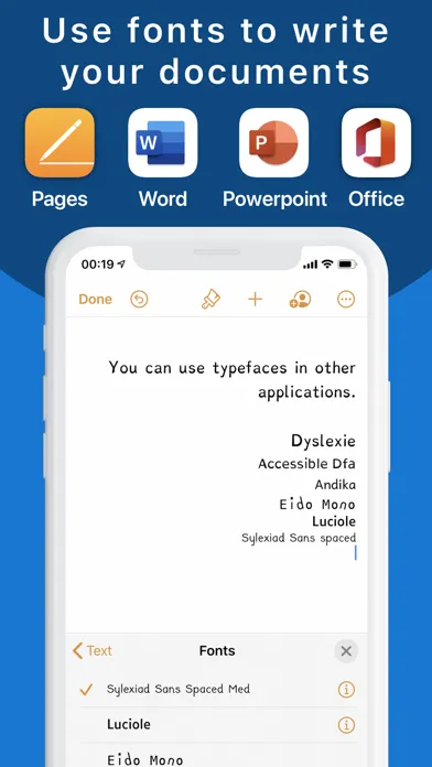 Navidys dyslexia reading font スクリーンショット