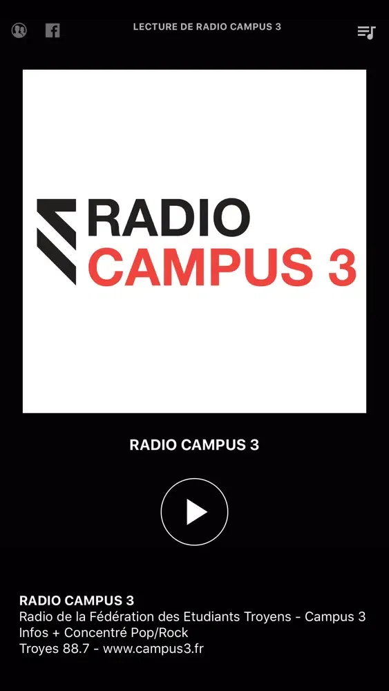 Tangkapan skrin Radio - CAMPUS 3