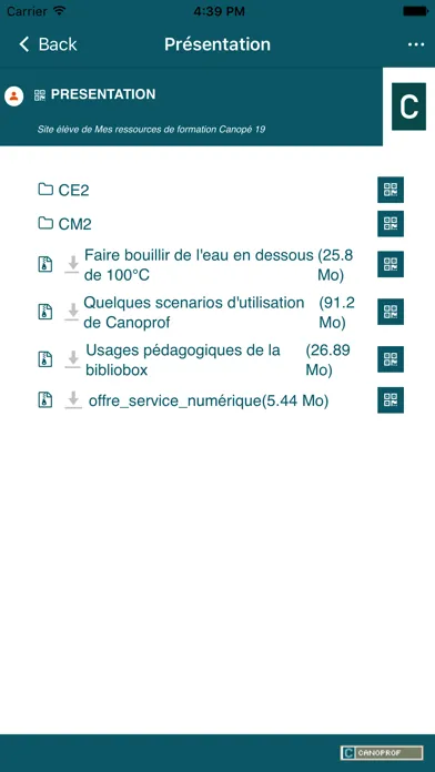 Bibliotheque Canoprof Screenshots