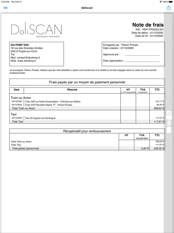 DoliScan iPad  Screenshots