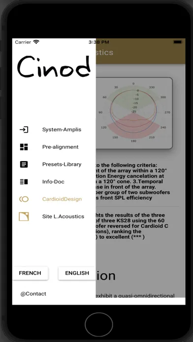 Screenshot di Cinod for L.Acoustics