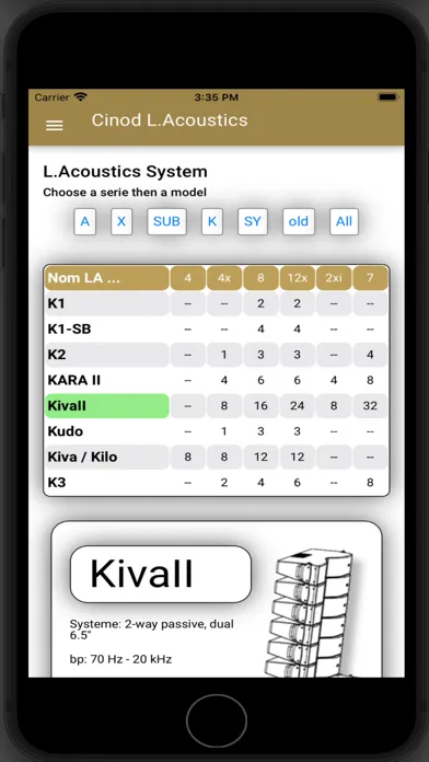 Screenshot di Cinod for L.Acoustics