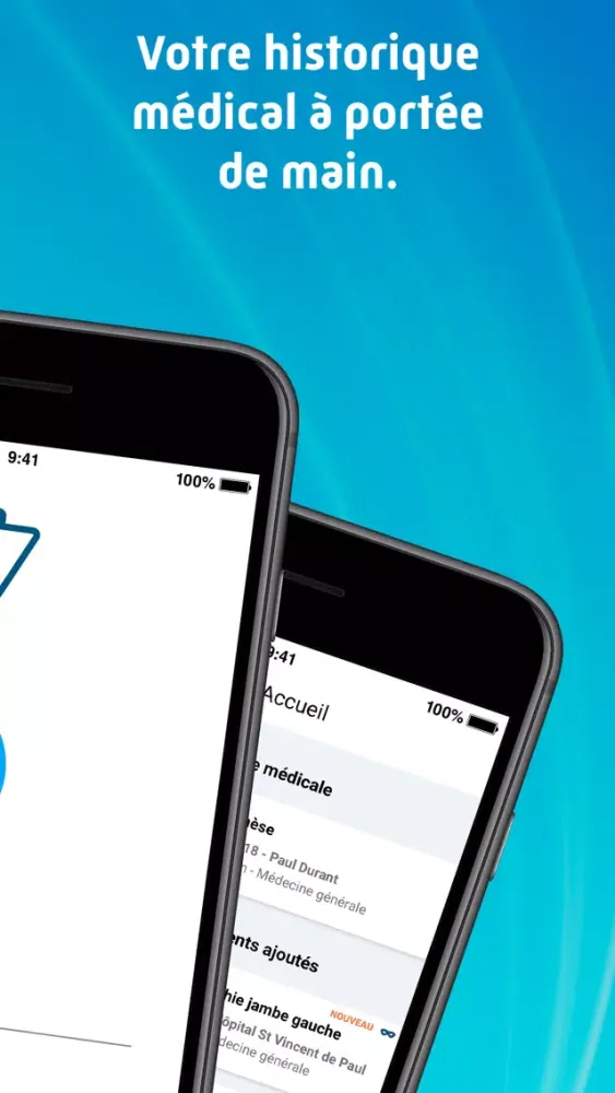 Screenshot di DMP : Dossier Médical Partagé