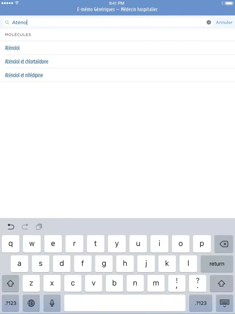 E-mémo Génériques iPad  স্ক্রিনশট