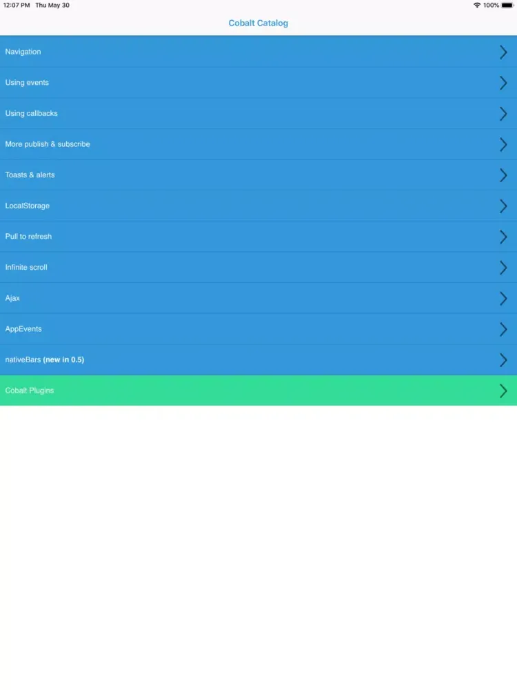 Capturas de pantalla de Catalog Cobalt iPad 