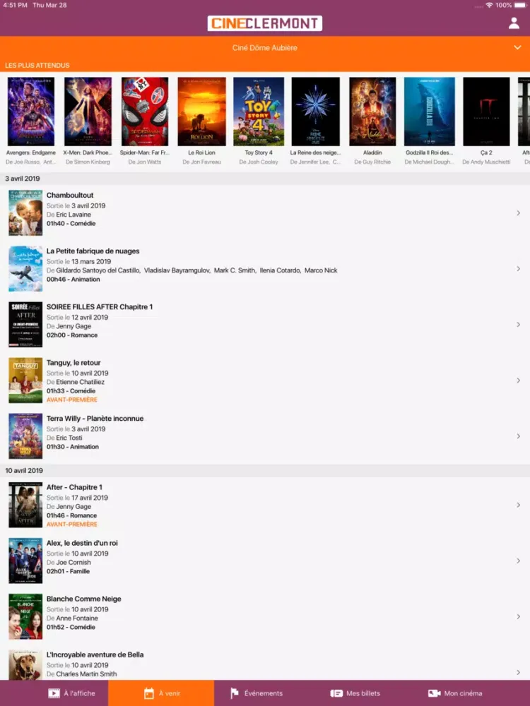 Aubière Ciné Dôme iPad  Screenshots