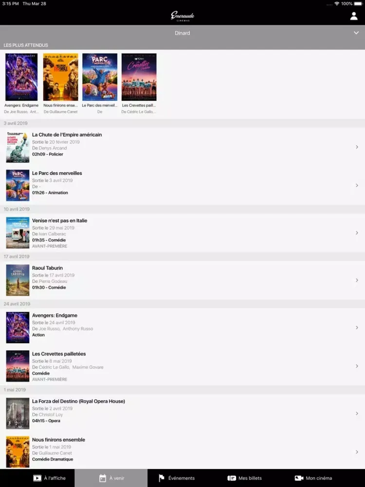 Émeraude Cinémas iPad  स्क्रीनशॉट