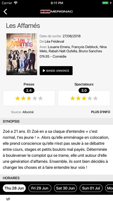 Captures d'écran de Ciné Mérignac