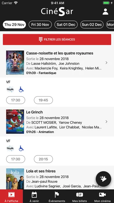 Ảnh chụp màn hình của CinéSar