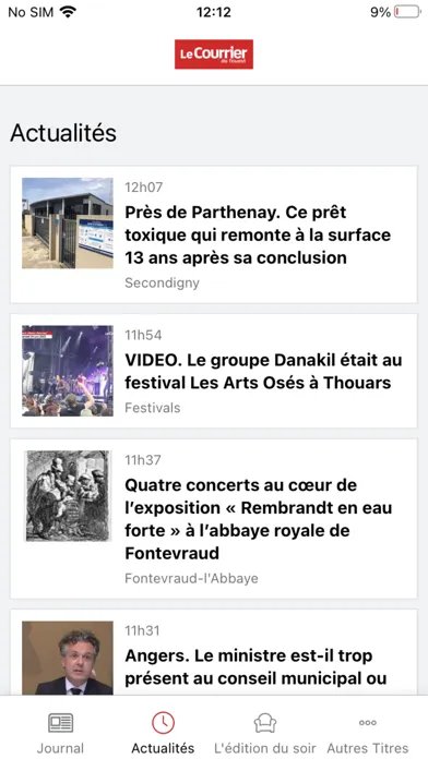 ภาพหน้าจอของ Le Courrier de l'Ouest Journal