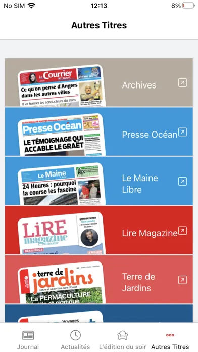 ภาพหน้าจอของ Le Courrier de l'Ouest Journal