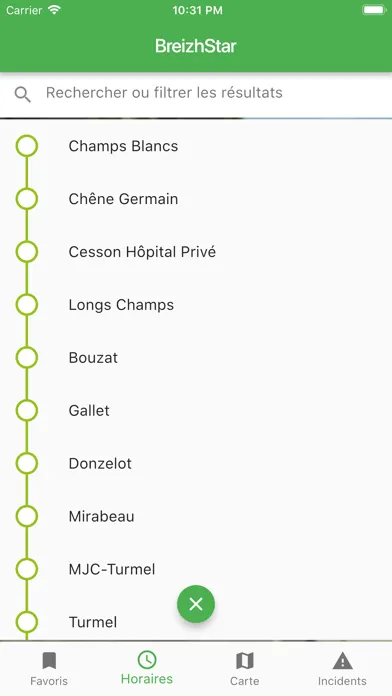 Captures d'écran de BreizhStar - Bus Rennes