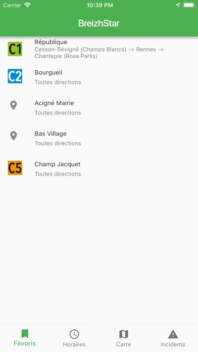 Captures d'écran de BreizhStar - Bus Rennes