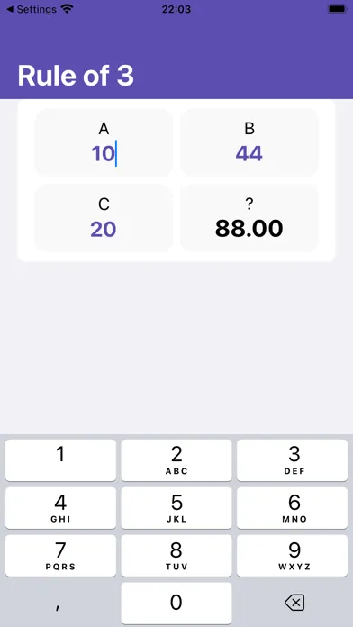 Capturas de tela do Best Proportion Calc