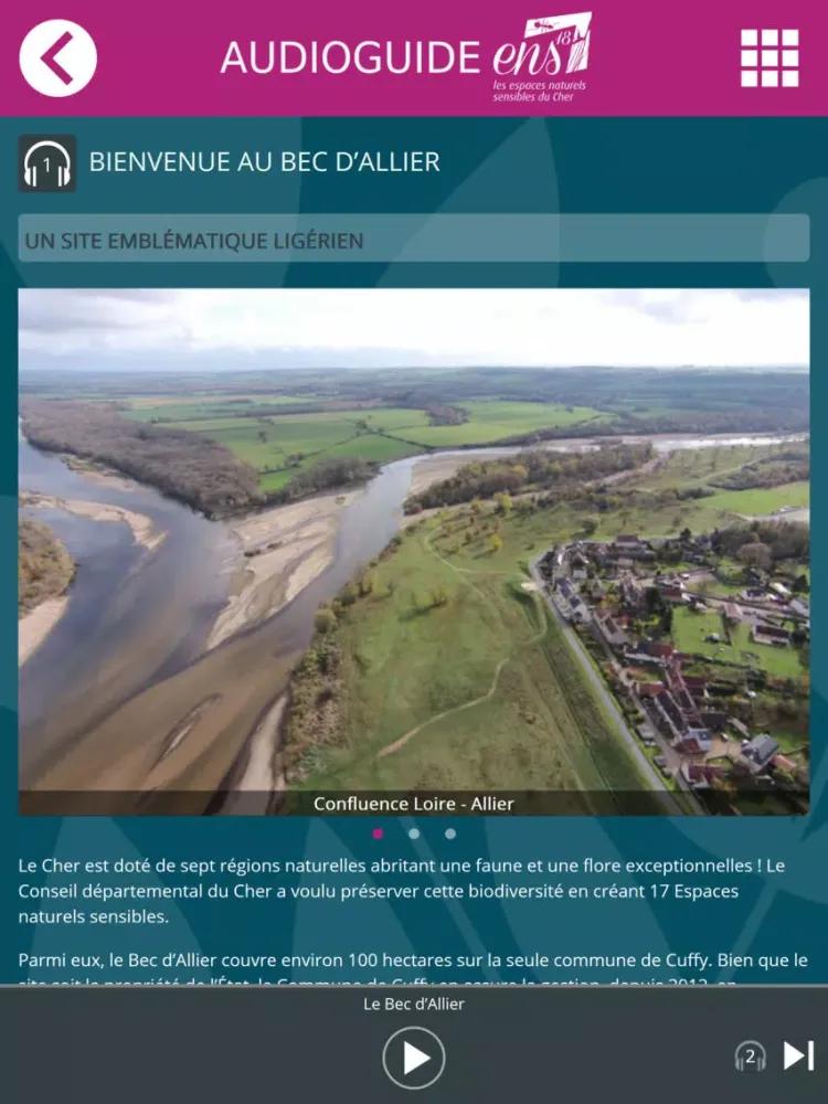 Bec d'Allier - AudioGuide iPad  Screenshots