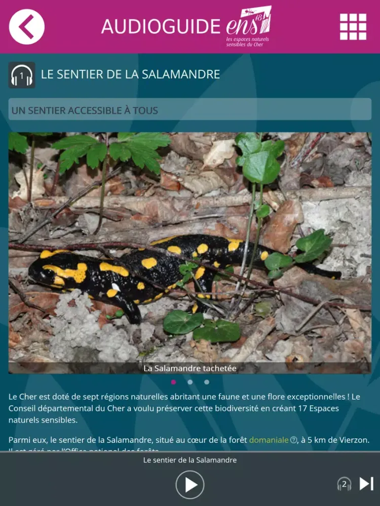 Capturas de tela do Sentier Salamandre -AudioGuide iPad 