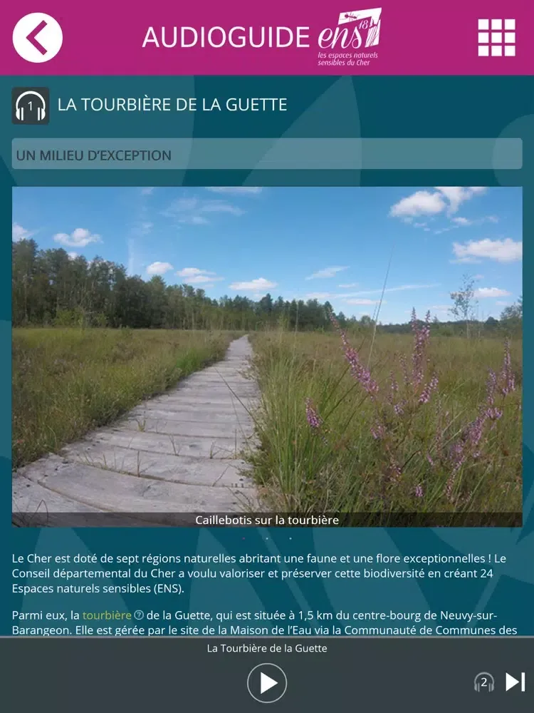 ภาพหน้าจอของ Tourbière de la Guette iPad 
