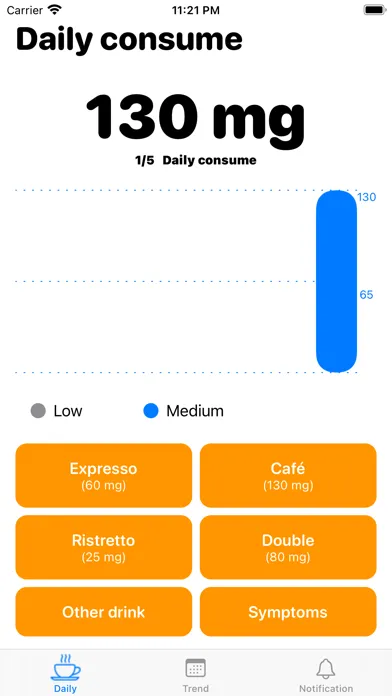 Captures d'écran de Barista - Caffeine tracker