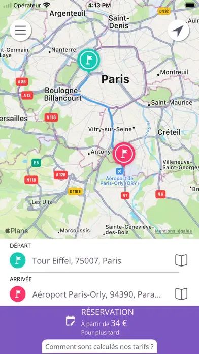 Captures d'écran de EasyRide