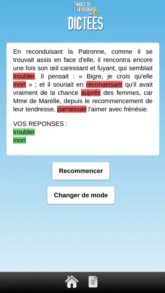 Captures d'écran de Les timbrés de l'orthographe