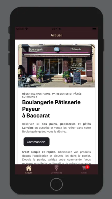 Tangkapan skrin Boulangerie Pâtisserie Payeur