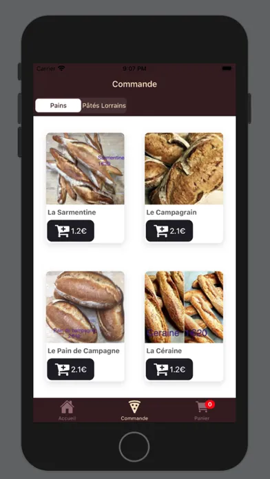 Tangkapan skrin Boulangerie Pâtisserie Payeur