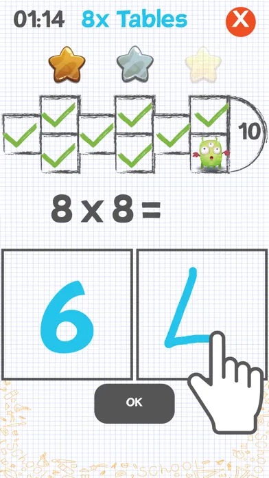Zrzuty ekranu Multiplication games for kids!