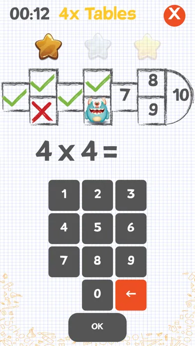 Zrzuty ekranu Multiplication games for kids!