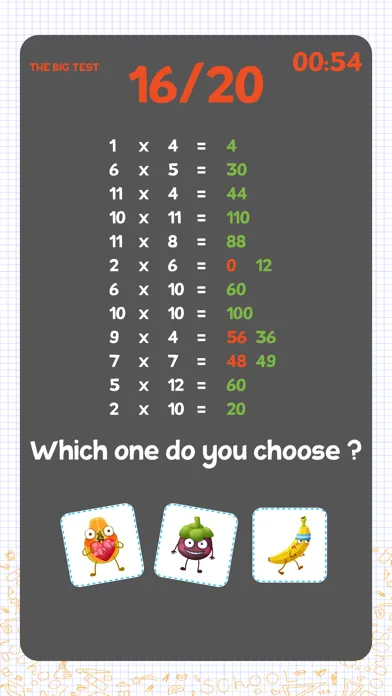 Zrzuty ekranu Multiplication games for kids!