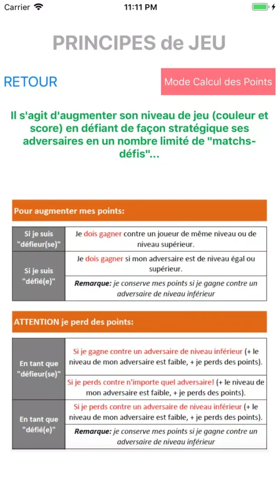 Captures d'écran de Jeu Défis