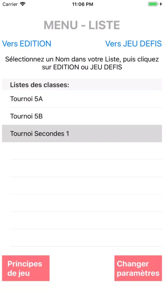 Captures d'écran de Jeu Défis