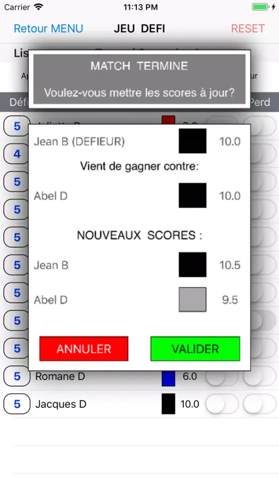 Captures d'écran de Jeu Défis