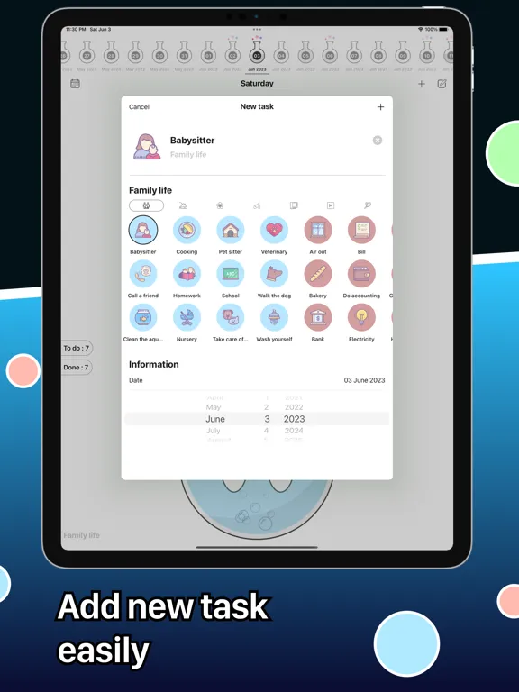 Tangkapan layar Cute Daily ToDo iPad 