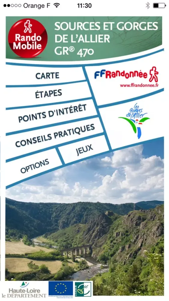 Sources et Gorges de l'Allier應用截圖