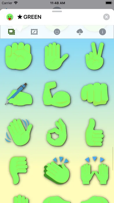 GREEN Emoji • Stickers應用截圖