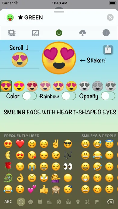 GREEN Emoji • Stickers應用截圖
