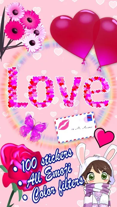 Pink Love • Emoji and stickers Screenshots