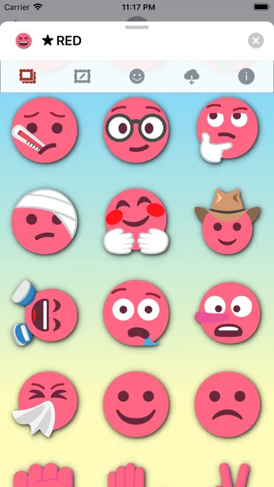Capturas de pantalla de RED Emoji • Stickers