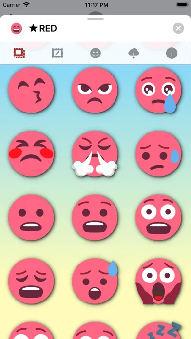 Capturas de pantalla de RED Emoji • Stickers