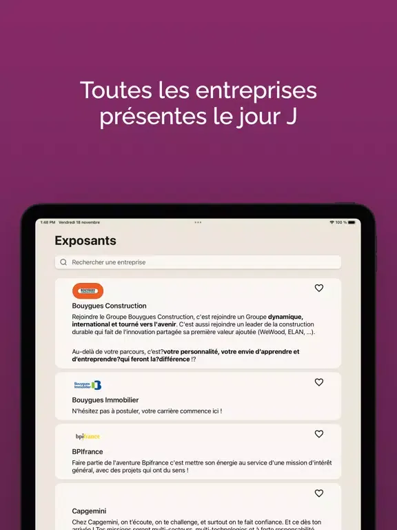 Ảnh chụp màn hình của Forum Arts et Métiers iPad 