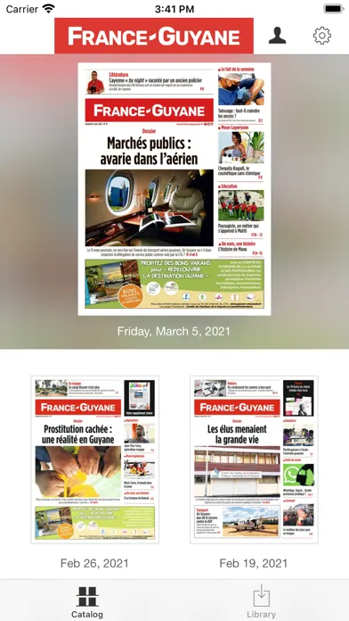 Captures d'écran de FG Journal
