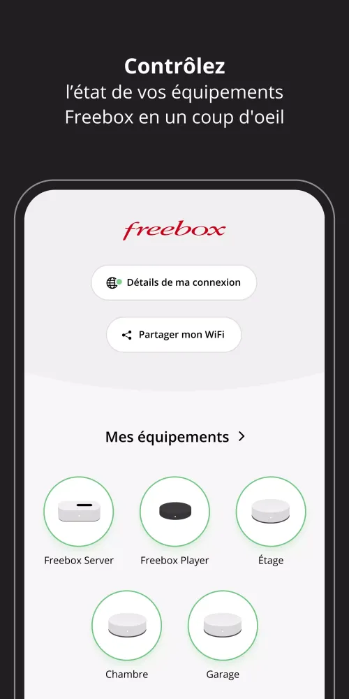 Zrzuty ekranu Freebox Connect