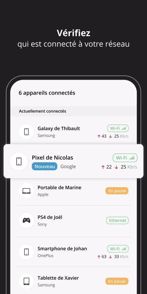 Zrzuty ekranu Freebox Connect