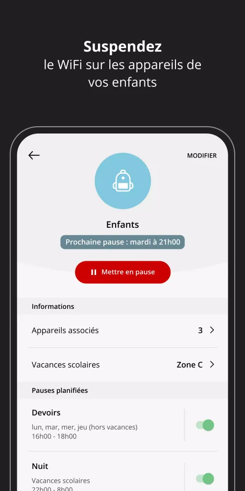 Zrzuty ekranu Freebox Connect